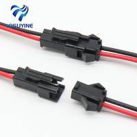 Promotion! 10Pairs 15cm Long JST SM 2Pins Plug Male to Female Wire Connector