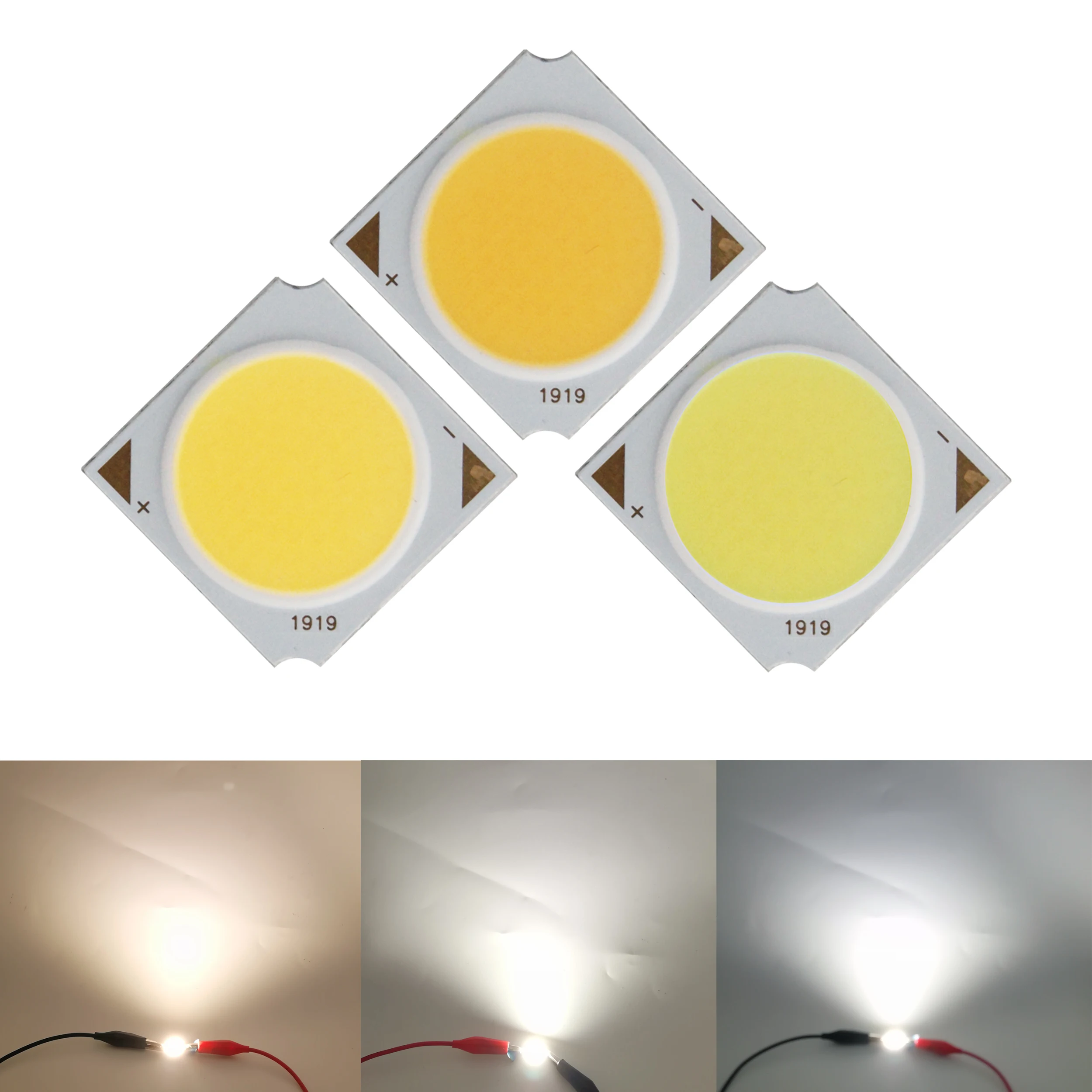 10PCS 19mm 17mm Square Aluminum Board LED COB Strip Light Source Module 10W 15W 20W 30W 120LM/W COB bulb lamp Epistar chip