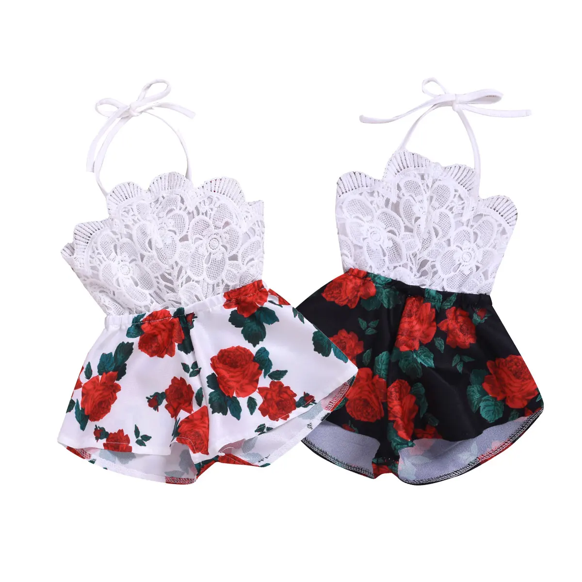 Cute Newborn Baby Girls Rompers Flower Infant Baby Clothes Sleeveless Jumpsuit Playsuit Summer Baby Costumes