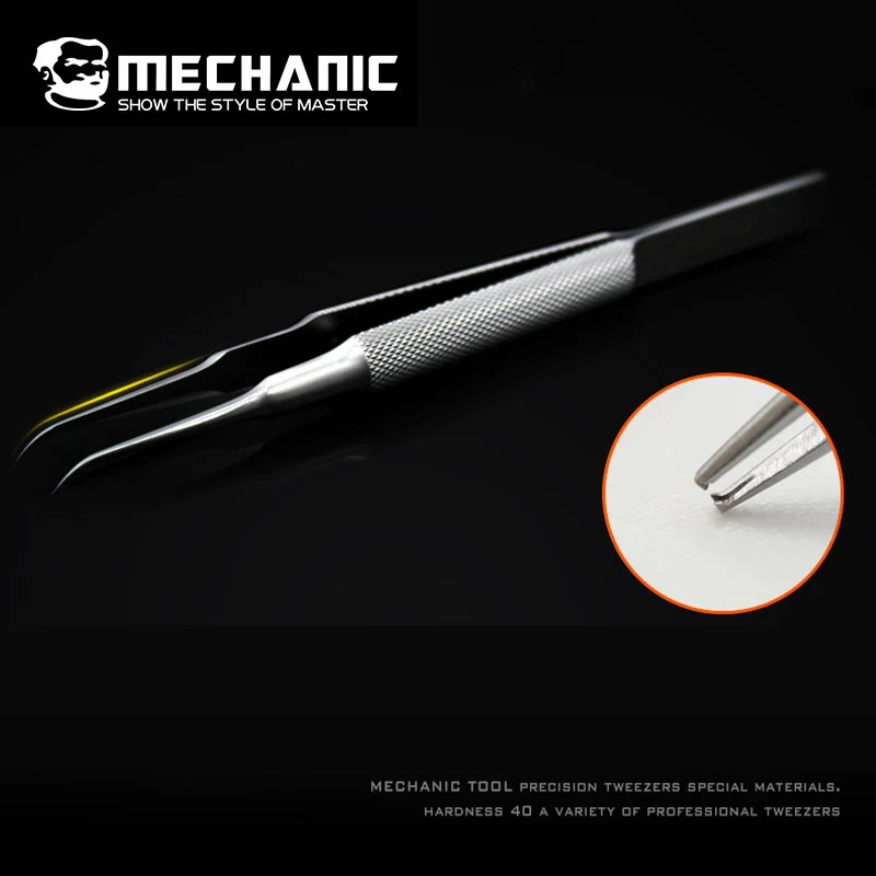 MECHANIC Precision industrial microscope fly-line anti-skid anti-corrosive tweezers can be clipped 0.02mm flying line