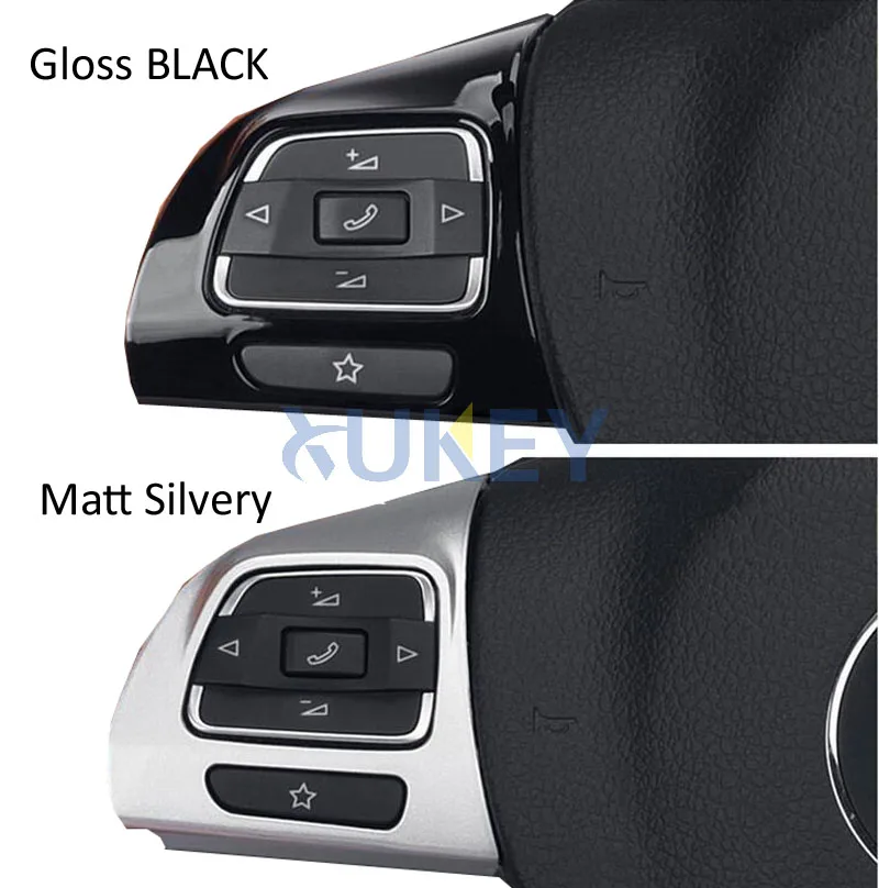 CHROME STEERING WHEEL TRIM COVER FIT FOR VW GOLF MK6 PASSAT B7 CC EOS TIGUAN JETTA TOURAN SHARAN CADDY STICKER MOLDING GARNISH