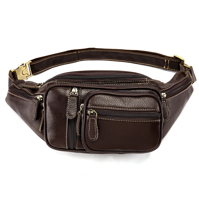 WESTAL leather Travel Waist Pack Fanny Pack men Leather Belt Waist bag phone pouch high quality chest messenger bag for man 8336