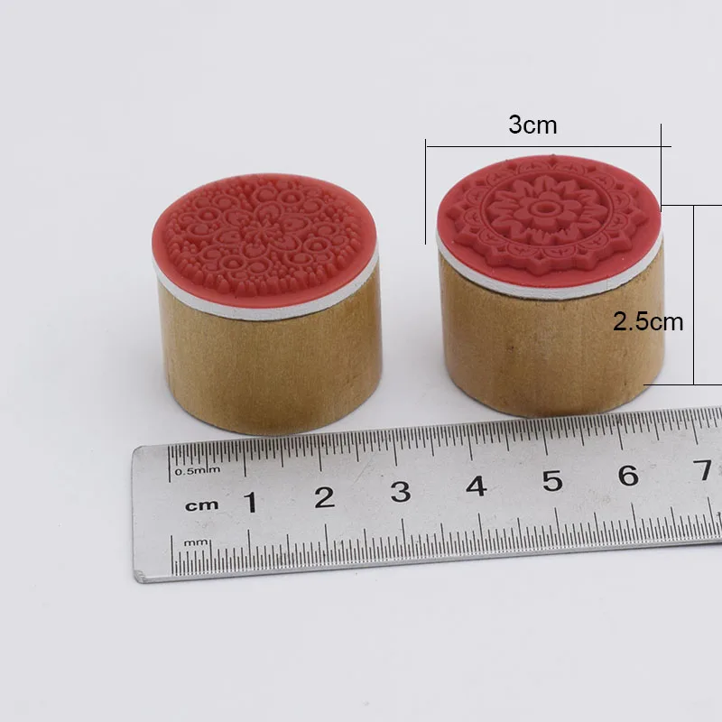 3cm Mandala Lace Texture Emboss Clay Stamp Block Sculpture Model Ceramic Polimerica Pottery Polymer Clay Tools Hobby Art supply