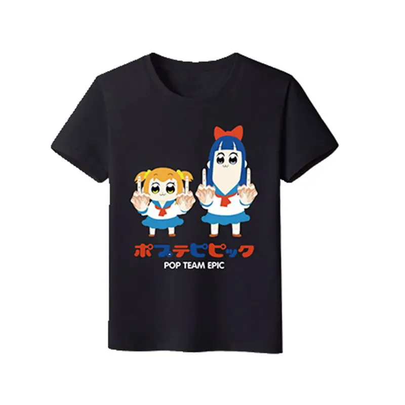 MGFHOME Anime JK Cute POP TEAM EPIC Cosplay Popuko Pipimi Funny Summer T-Shirt Women Men Tops Tee Short Sleeve Shirt t shirt