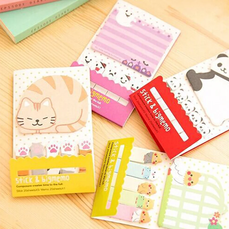 Cute Animal Bird Cat Panda N Times Sticky Notes Memo Pad Paper Sticker Post Notepad Gift Office School Stationery