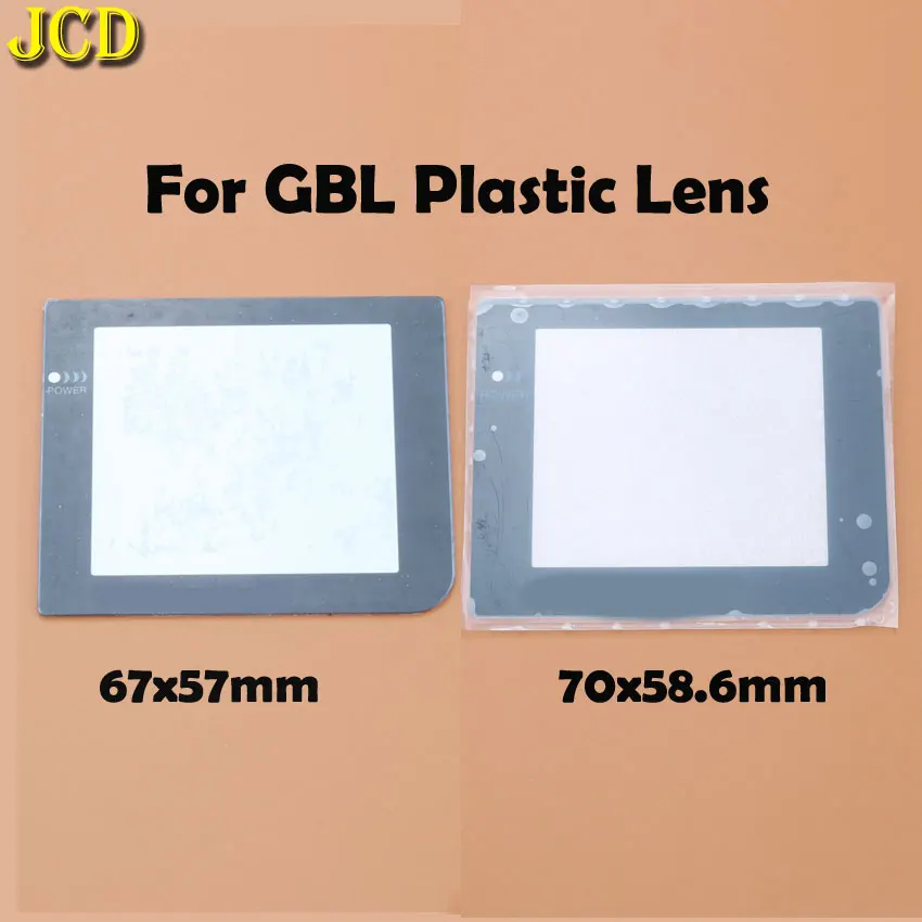 JCD 1 cái Nhựa Màn Hình Ống Kính Cho GBL Nhựa Màn Hình Ống Kính Dành Cho Nintend Gameboy Ánh Sáng Bảo Vệ Ống Kính W/ adhensive