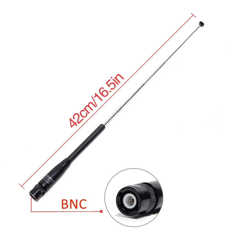 Nagoya NA-771R Telescopic BNC Antenna Dual Band VHF/UHF 144/430MHz For for Kenwood ICOM Yaesu Vertex Walkie Talkie Ham Radio