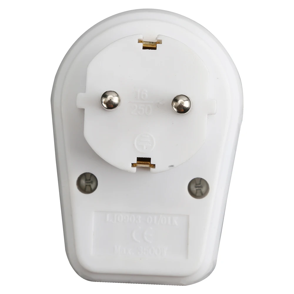 4.8 MM EU Plug European Standard Power Adapter 250V 16A ,Changeover Switch Adaptor Socket With ON OF
