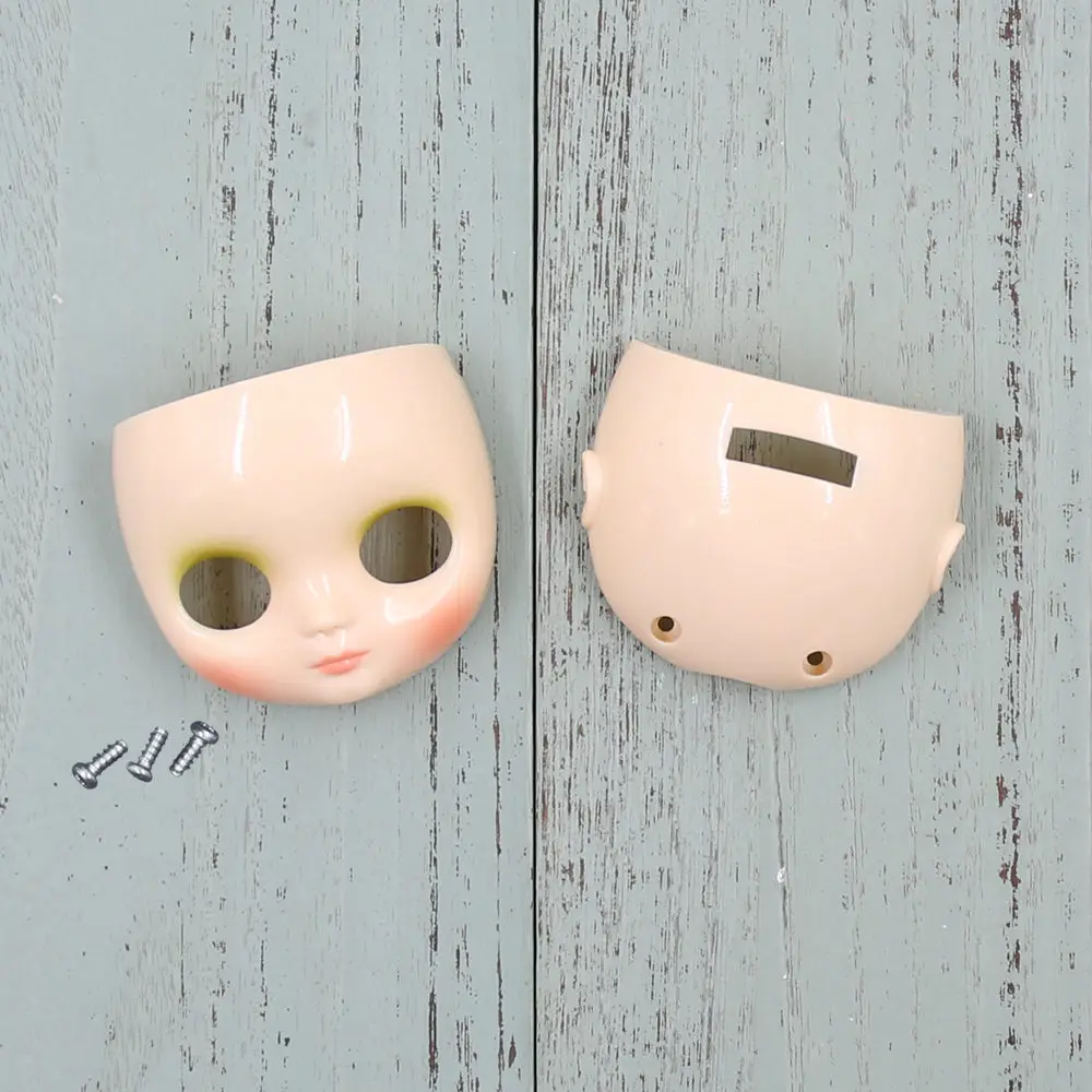 Middie Blyth faceplate with the Back of the Surface Shell and Screw White Skin matte shell and glossy shell