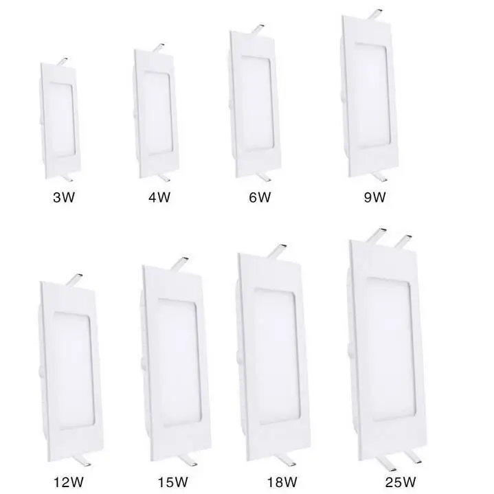 Thickness 3W/6W/9W/12W/15W/18W/24W LED downlight Square Round LED pannel light led ceiling Recessed fixtures lamp AC85-265V