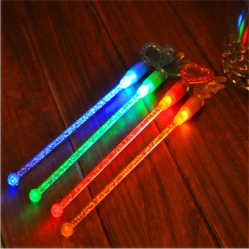 15 pçs/lote engraçado luminoso swizzle vara acender para festa bar clube decoração de casamento fontes coloridas