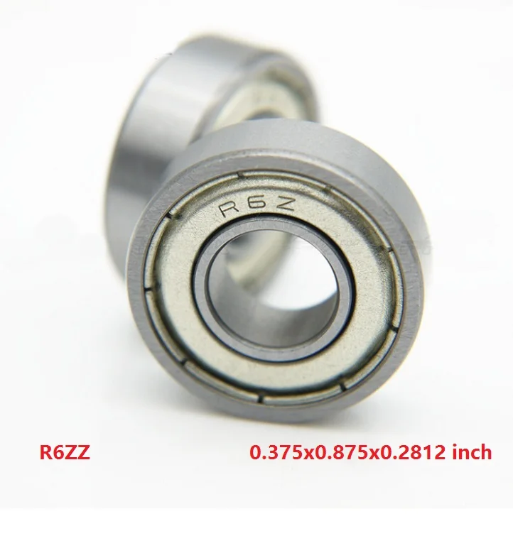 

100pcs/lot R6ZZ R6 ZZ Z 0.375x0.875x0.2812 inch Miniature mini Deep Groove Ball bearing 9.525x22.225x7.142 mm