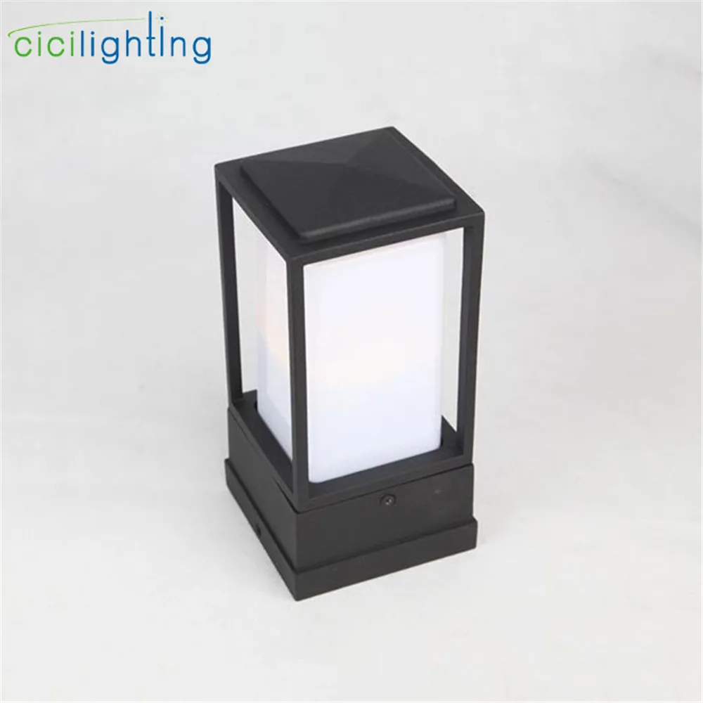 Imagem -03 - Nova Luz Minimalista para Gramado ao ar Livre Alumínio Preto Mais Branco pc Sombra Decoração Lâmpada de Parede Externa Poste de Porta Lâmpada de Pilar de Iluminação