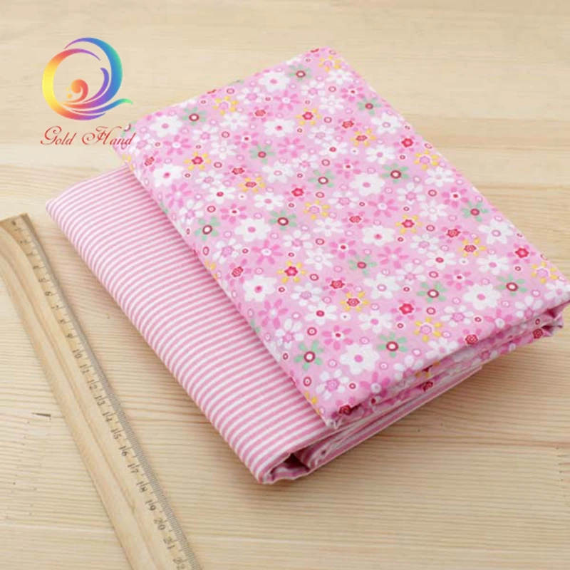 7pcs Pink Thin Cotton Fabric Patchwork For Patchwork Cloth,DIY Sewing Quilting Fat Quarters Material For Baby&Child 50cm*50cm