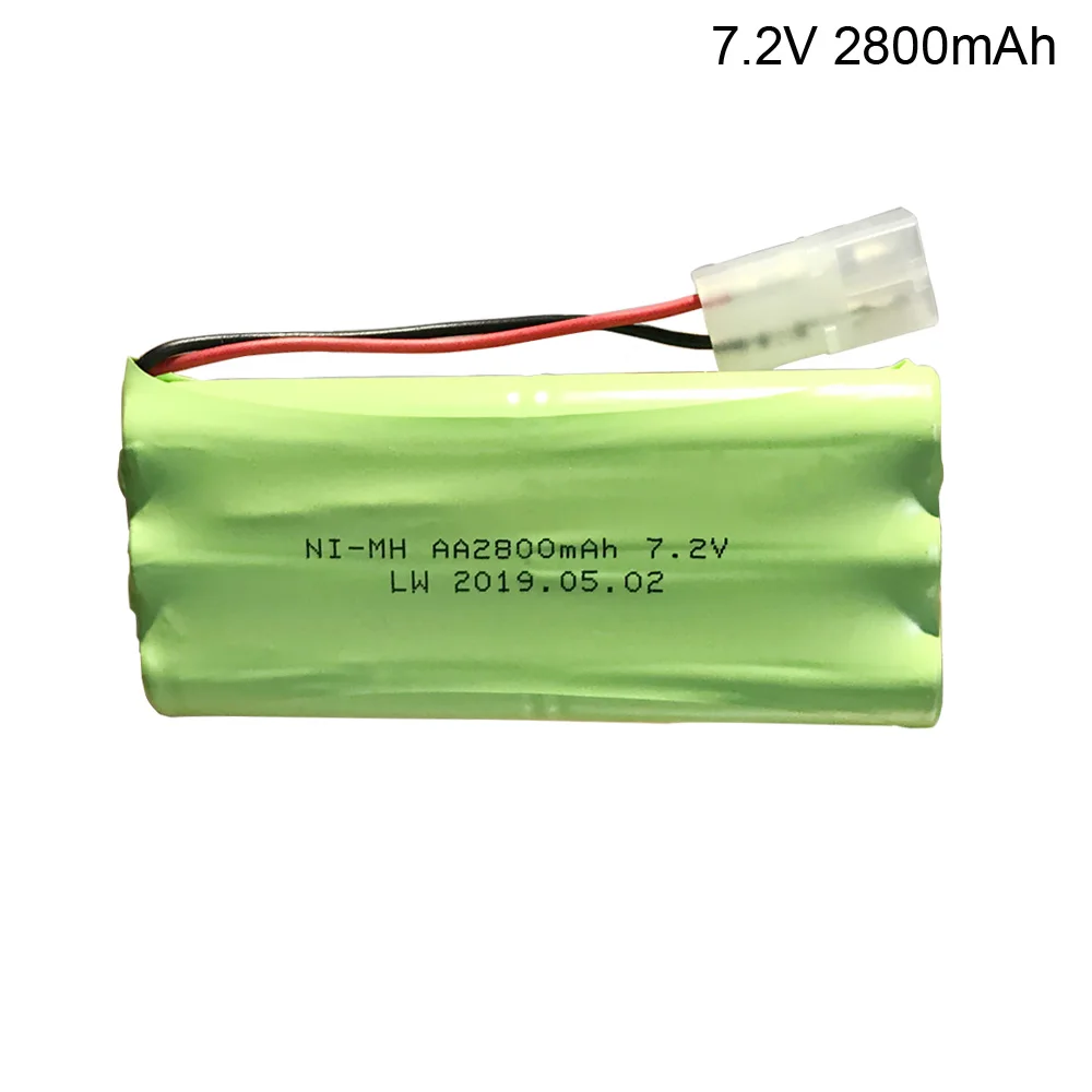 

7.2V 2800mAh NiMH battery 7.2V ni-mh Battery pack Tamiya Discharge Connector for RC Racing Car Boat Aircraft toy model accessory