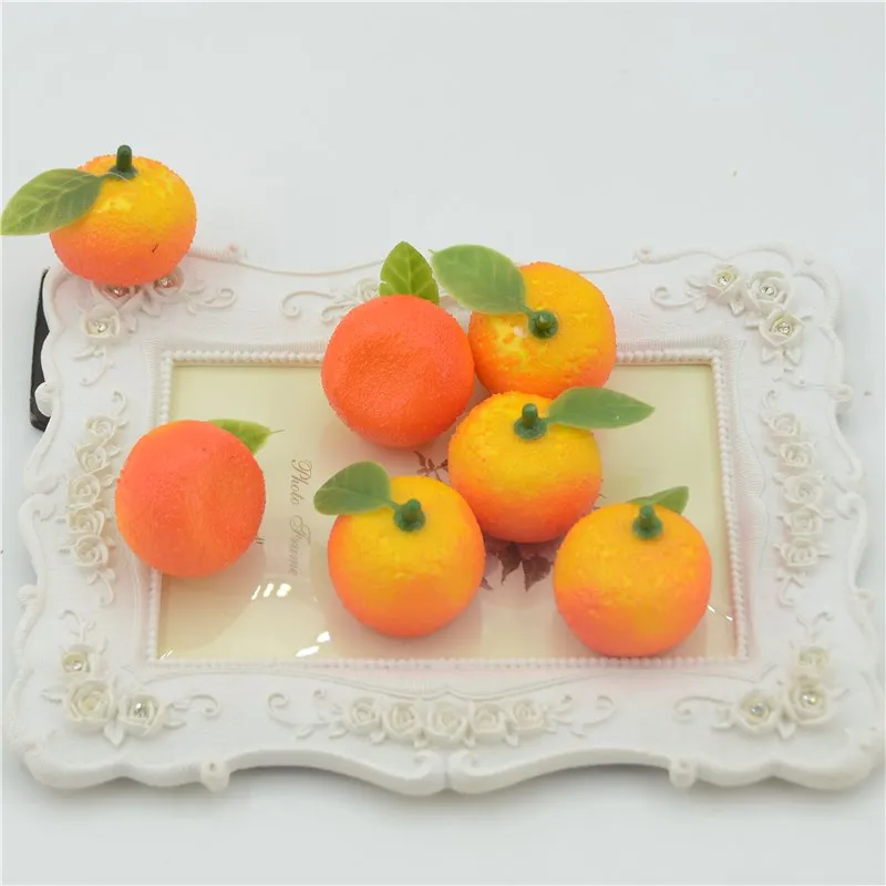 New Orange 10pcs 3.5cm Artificial Fake Foam Fruits Berries Scrapbooking Flowers For DIY Wedding Simulation Tree Decoration