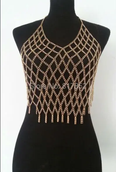 FREE SHIPPING! NEW STYLE BY413 Gold colour CHAINS FULL BODY JEWELRY MULTILAYERS CHAINS BODY JEWELRY 3 COLORS 3 SIZES