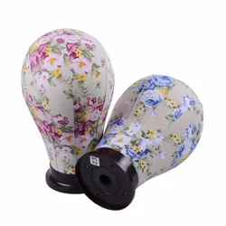 Canvas  Block Manikin Mannequin Head Model For Hair Extension Toupee Lace Wig Making Styling Cap Display Stand