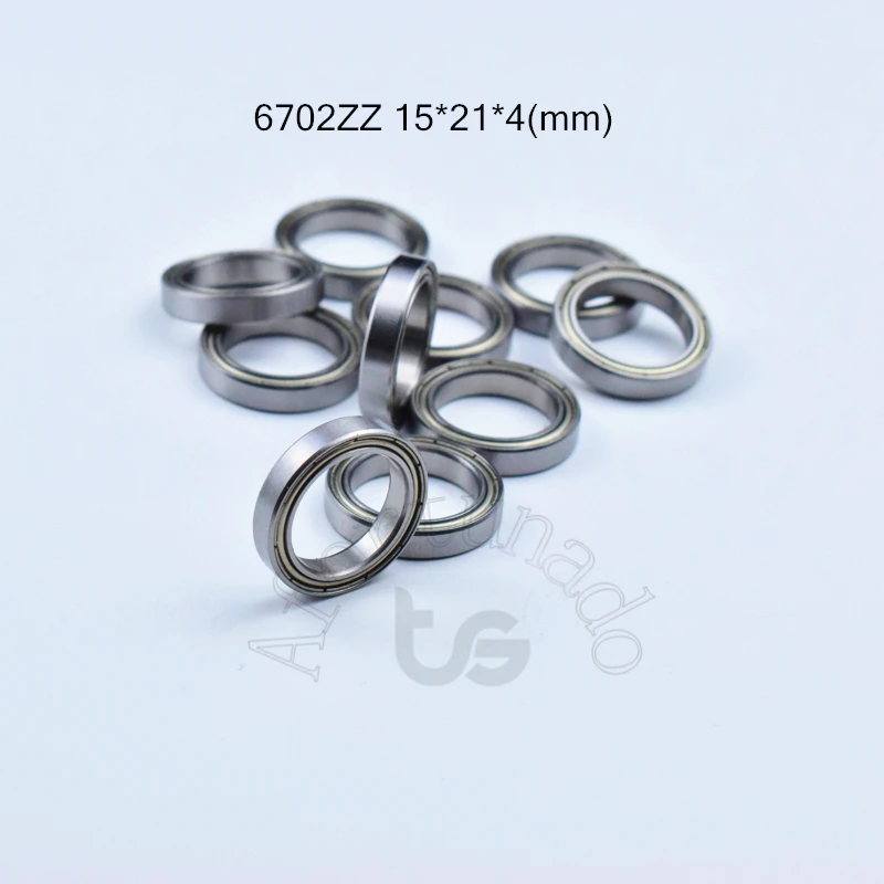 6702ZZ Łożysko 10szt 15x21x4(mm) stal chromowana Metal Uszczelnione Szybkie części do urządzeń mechanicznych
