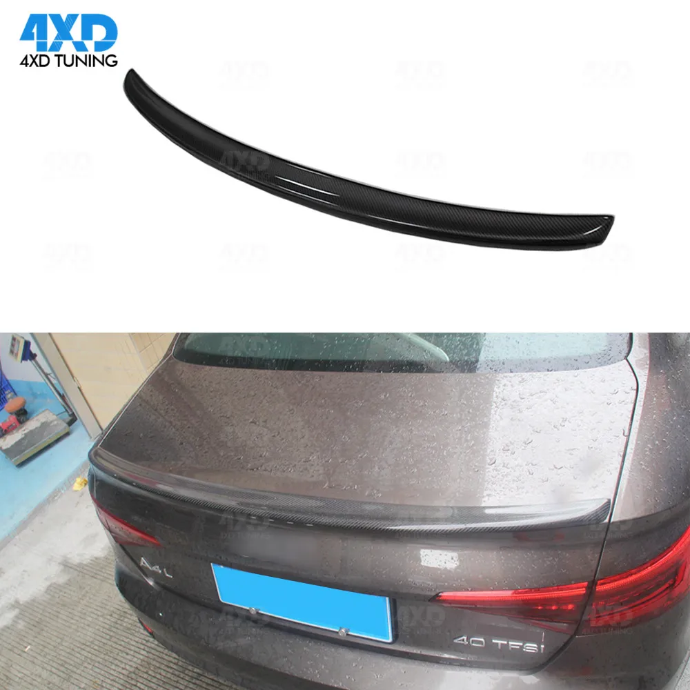 

S4 Style Carbon Spoiler For Audi A4 B9 2016 2017 2018 2019 Carbon Fiber Rear Spoiler Rear Trunk wing Sedan Car accessories