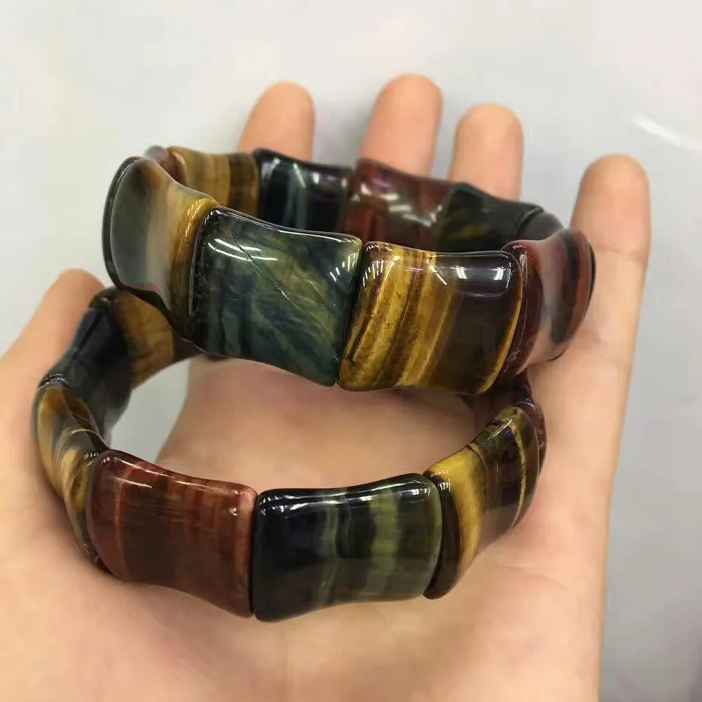 Natural Tiger Eye Stone Beads Bracelet Natural Gemstone Jewelry Bangle For Women For Men For Gift Wholesale !
