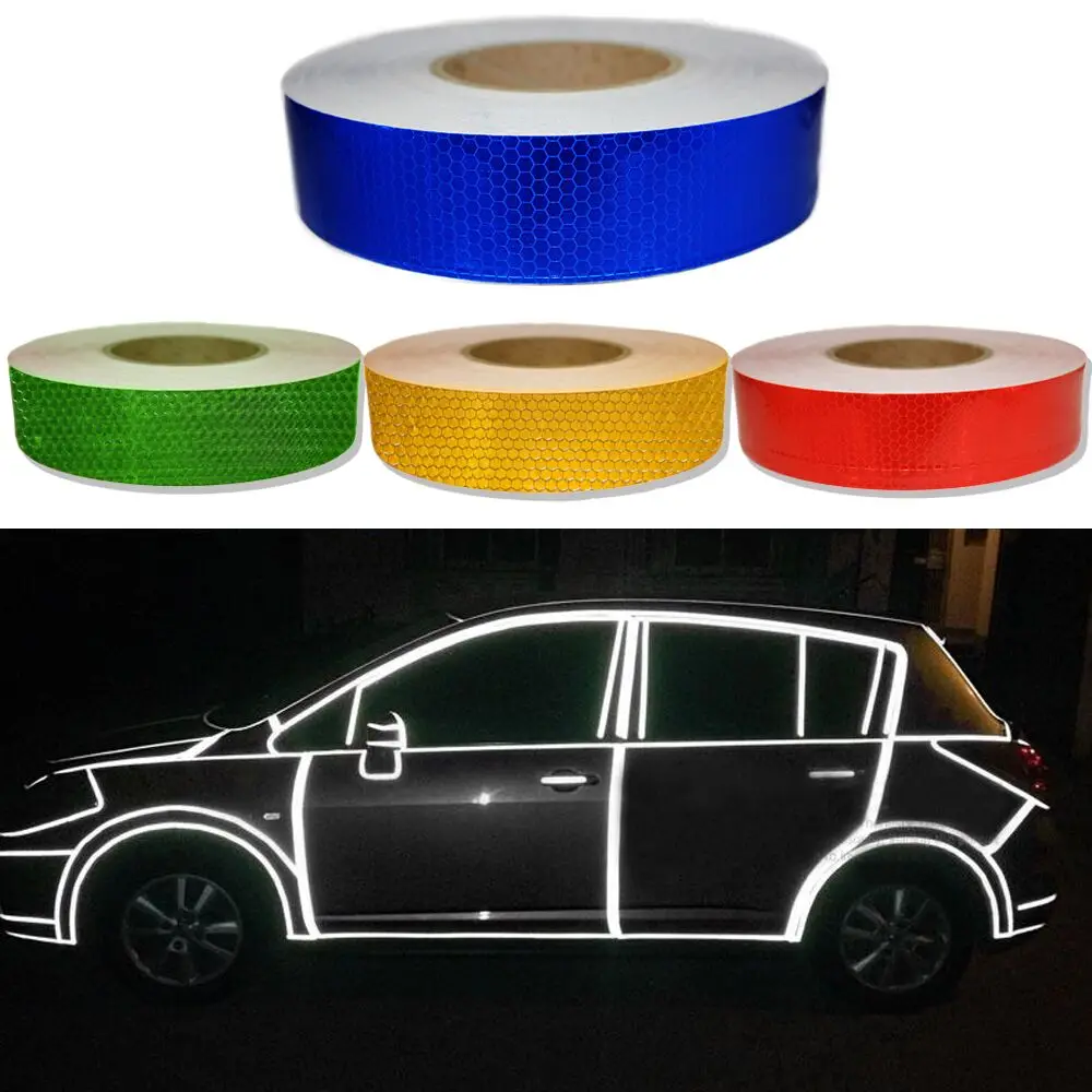 4cm*48m/25m Car Reflective Stickers Warning Strip Reflective Truck Auto supplies Night Driving Safety Secure Conspicuity Sticker