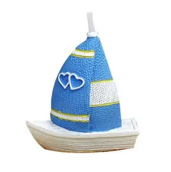 3d DIY chocolate handmade soaps silicone sailboat cake decoration  candles mold