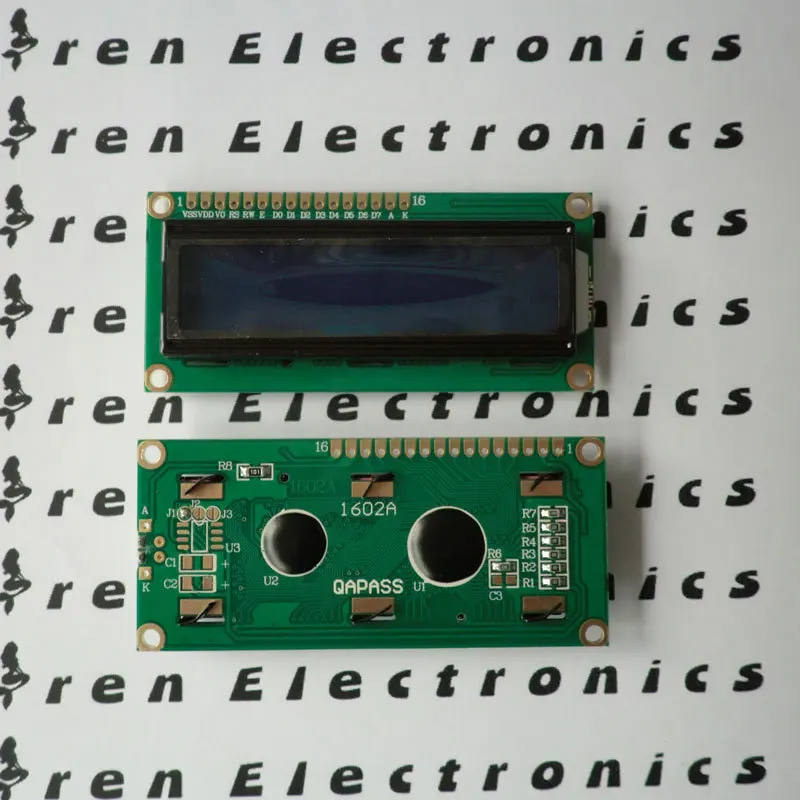 1 pcs x 1602A NO BRAND 5V Blue Backlight White Character 16*2 Lines White Character LCD module LCD1602A FREE SHIPPING!