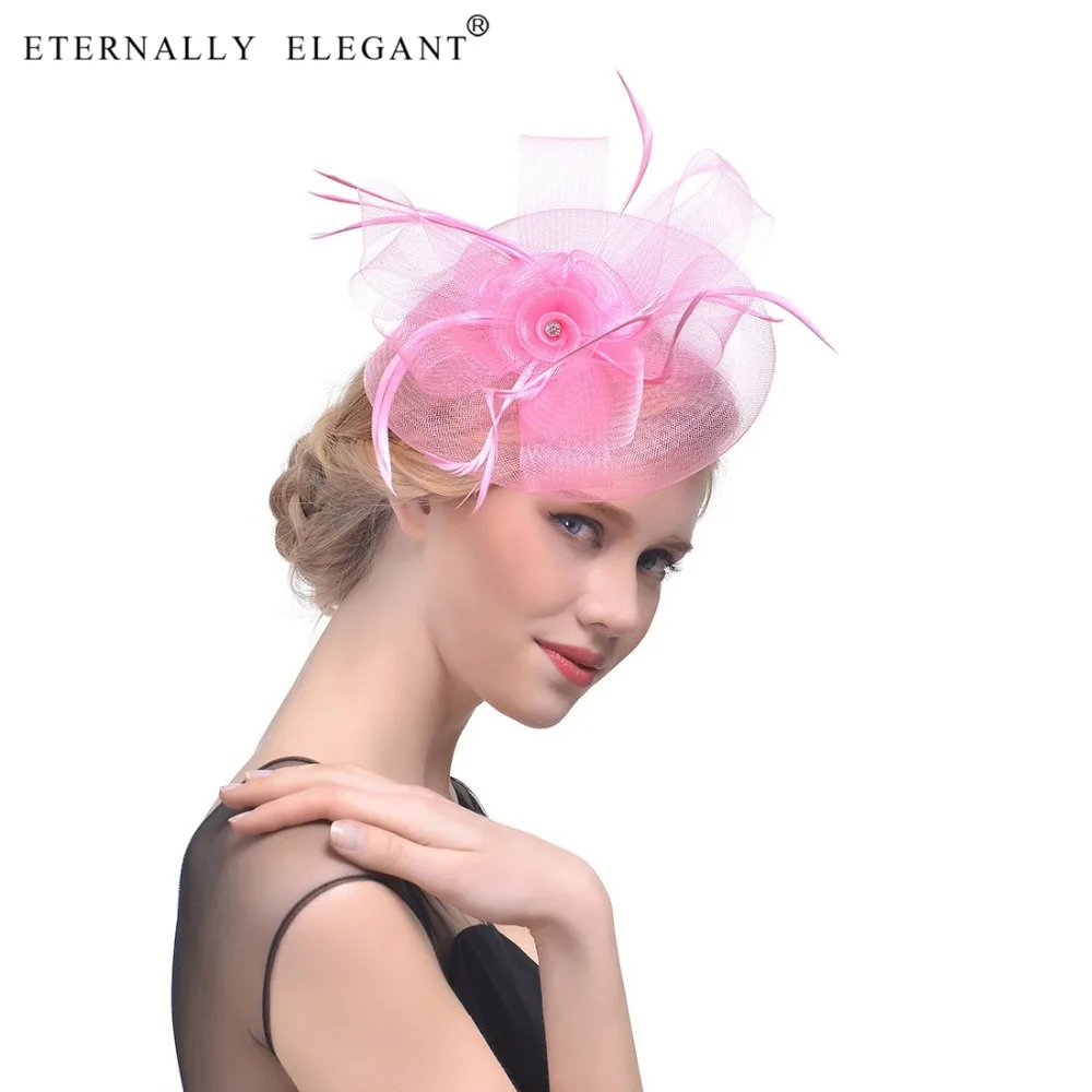 Fashion Vintage Feather headdress Wedding Hats For Women Vintage Hair clip For Dinner Party