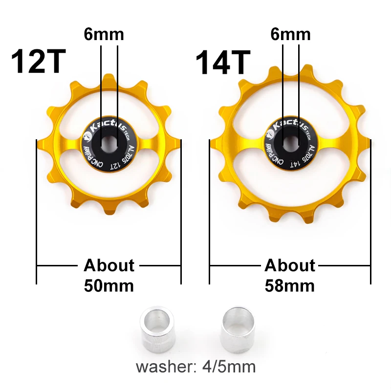 Kactus tech ceramic bicycle rear derailleur 11 12 speed guide bike wheel pulleys 12t 14t Bearing Jockey pulley wheel set parts