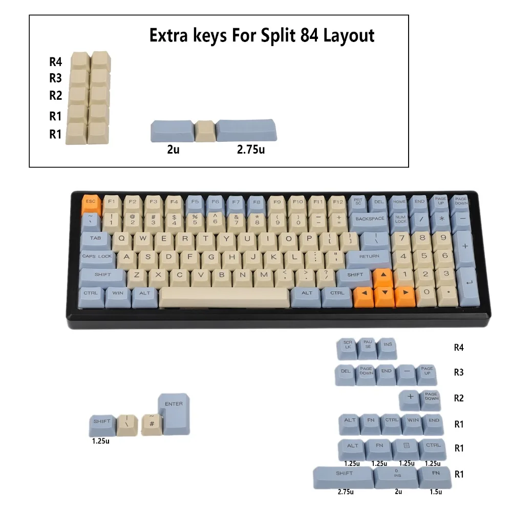 YMDK Laser Etched ANSI ISO OEM Profile Thick PBT Keycap For MX Mechanical Keyboard Filco YMD96 YMD75 KBD75 FC980M VEA 75% SP84