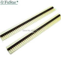 10pcs/lot 2.54mm 1*40 Pin pin header male pitch Male Single Row Pin Header Strip Gold Plated Copper connector 1x40pin Hot New