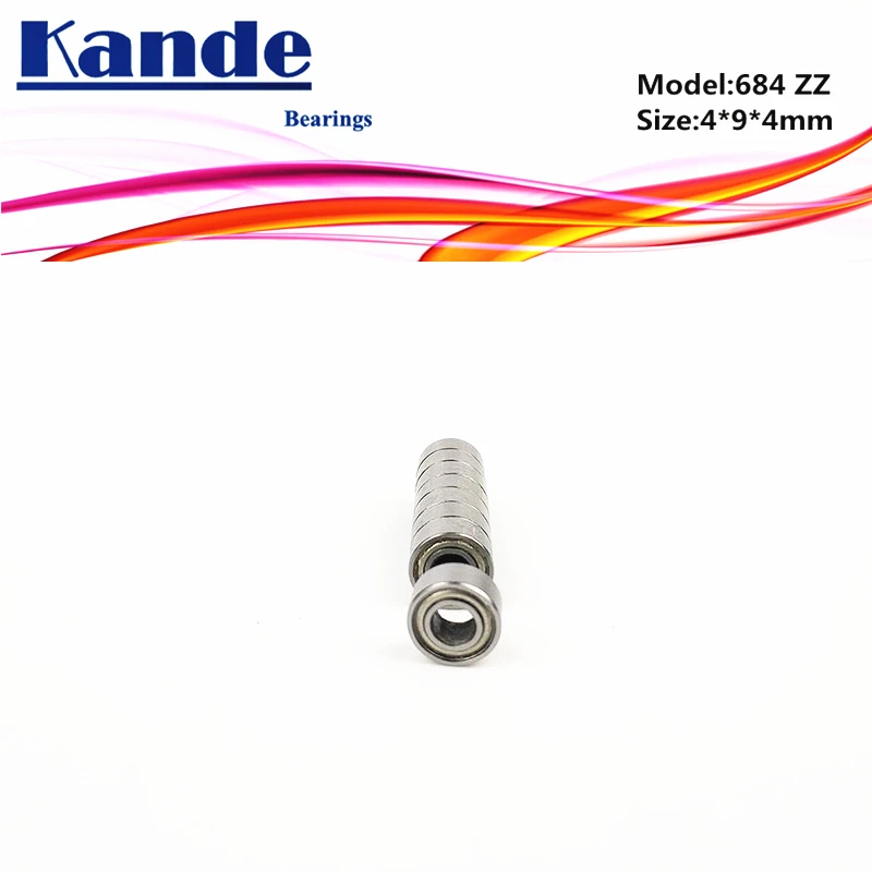 Kande Bearings 684 ZZ ABEC-1 684ZZ ABEC-3 684ZZ ABEC-5 684-2Z Miniautre Ball Bearing 4x9x4mm 684 684-2Z