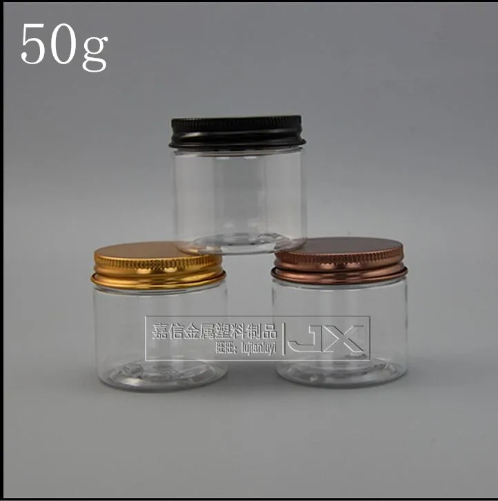 

Free Shipping 50g/ml Clesr Lucency Plastic Cream Bottle cream Lotion Pomade Pill Bath Salt Small Sample Empty packing Jar