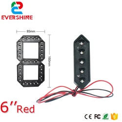 Módulo de número LED de 7 segmentos, pantalla LED de precio de Gas, señales de precio diésel, módulo Digital para exteriores, Color rojo de 6