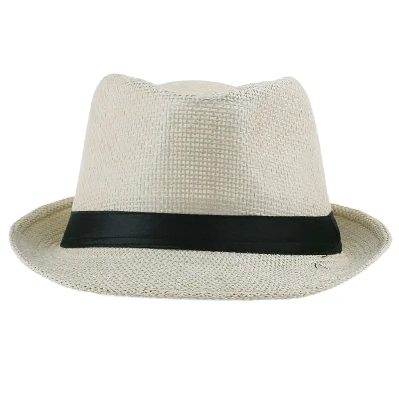 LNPBD Hot Unisex Women Men Fashion Summer Casual Trendy Beach Sun Straw Panama Jazz Hat Cowboy Fedora hat Gangster Cap