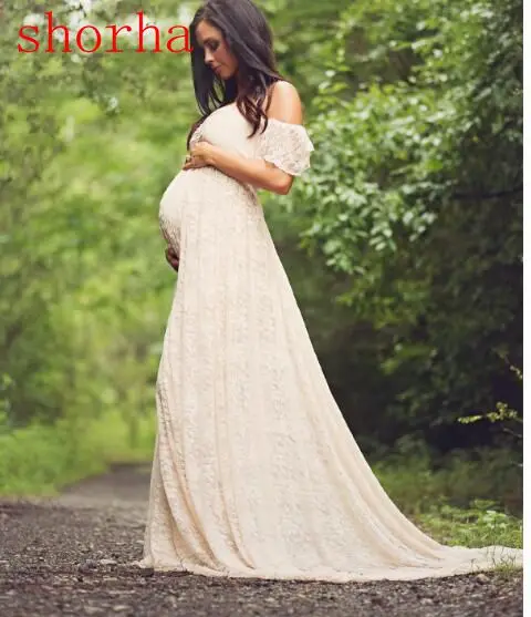 

Europe fashion pregnant women dresses maternity photography props Maternity gown Lace Maternity Dress photo summer pregnant dres