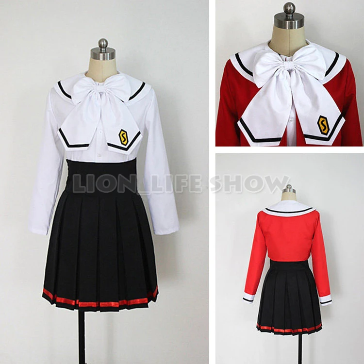 New Magic Knight Rayearth Hikaru Shidou Dress Cosplay Costume Uniform Set Custom