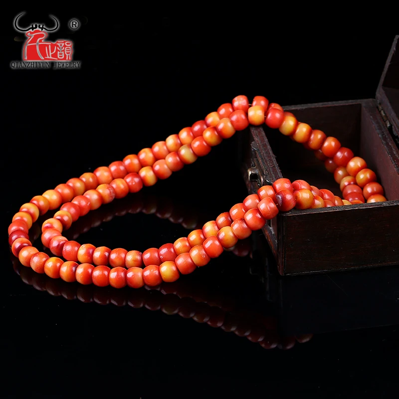 10PCS Natural camel bone Tibetan bone DIY buddhist beads bracelet accessories. Hole 1.5mm