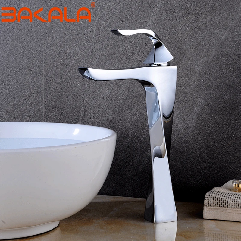 Imagem -05 - Bakala Novo Banheiro Lavatório Torneira de Bronze Sanitários Ware Torneira da Bacia Água Quente e Fria Mixer Personalidade Criativa