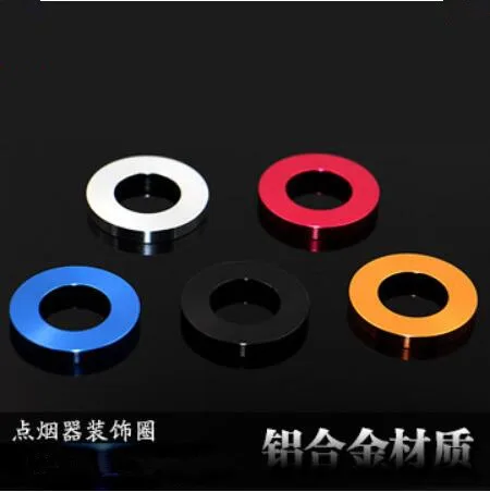 Car styling interior Aluminum Alloy cigerate lighter decoration trim cover ring sticker case for MITSUBISHI ASX 2011-2016