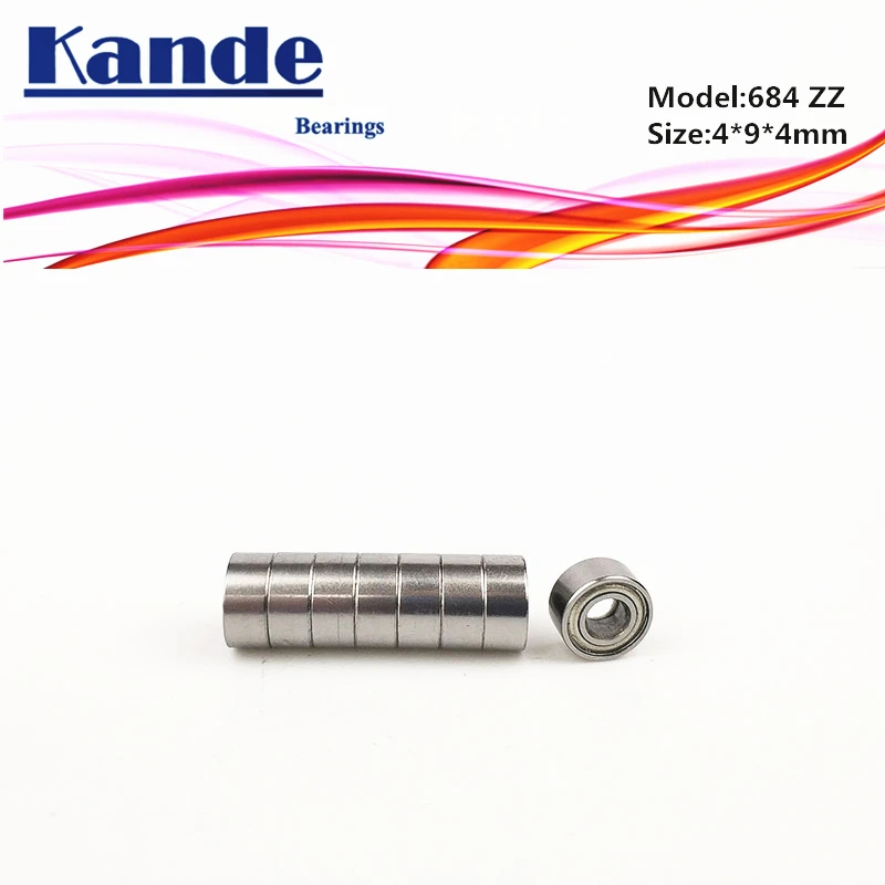 Kande Bearings 684 ZZ ABEC-1 684ZZ ABEC-3 684ZZ ABEC-5 684-2Z Miniautre Ball Bearing 4x9x4mm 684 684-2Z