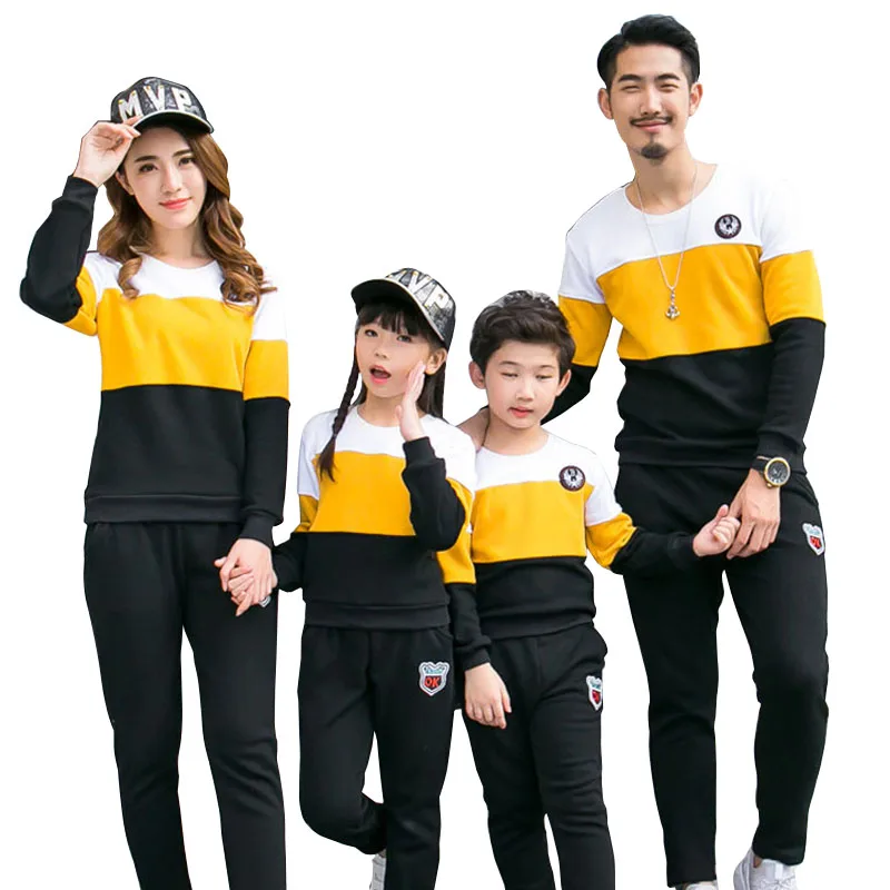 Family Clothing New  fashion Autumn mother father Boy Girls Cotton clothes set Family Matching Outfits Mommy and Me Clothes