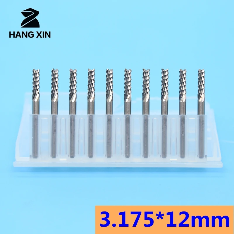 3.175mm PCB Corn Milling Cutter Tungsten Carbide Drill Kit 10PCS CNC Router Wood Tool Engraving Machine Metal Milling Cutter