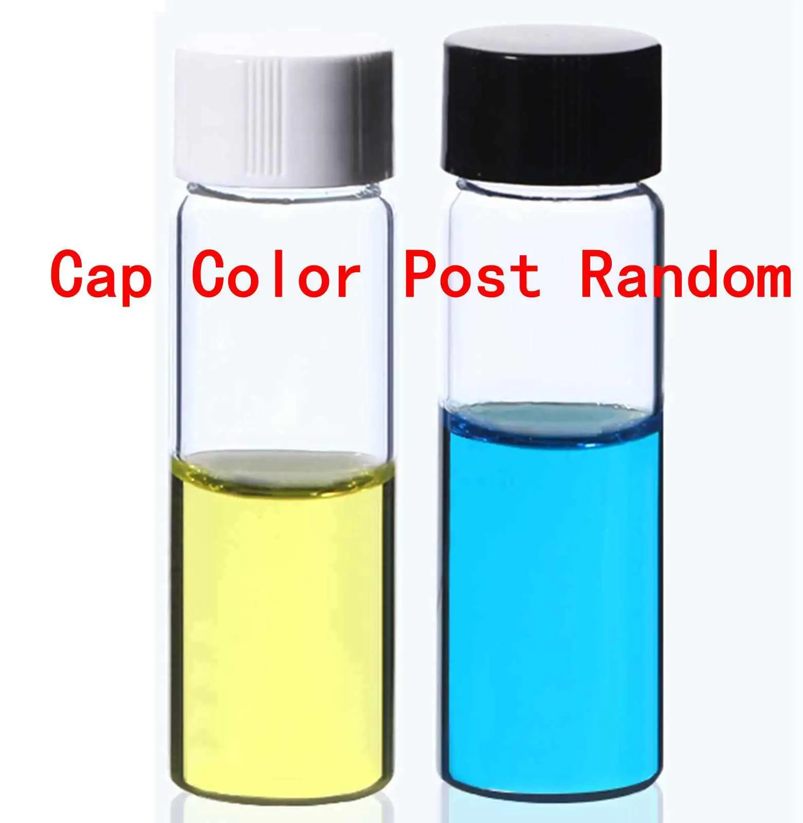 1ml-60ml Clear Glass Seal Bottle Reagent Sample Vials Plastic Lid Screw Cap