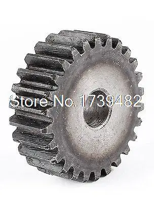 Gray 10mm x 42mm x 15mm Module 1.5 26 Teeth Metal Straight Spur Gear Wheel