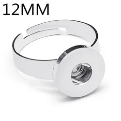 New JZ0029 Simple Silver plated snap rings adjustable fit 12MM&18MM snap buttons DIY fittings wholesale