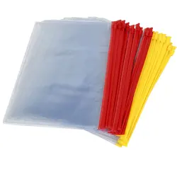 SOSW-20PCS plastik kaymak Zip kilit çanta dosya tutucu için A5 kağıt