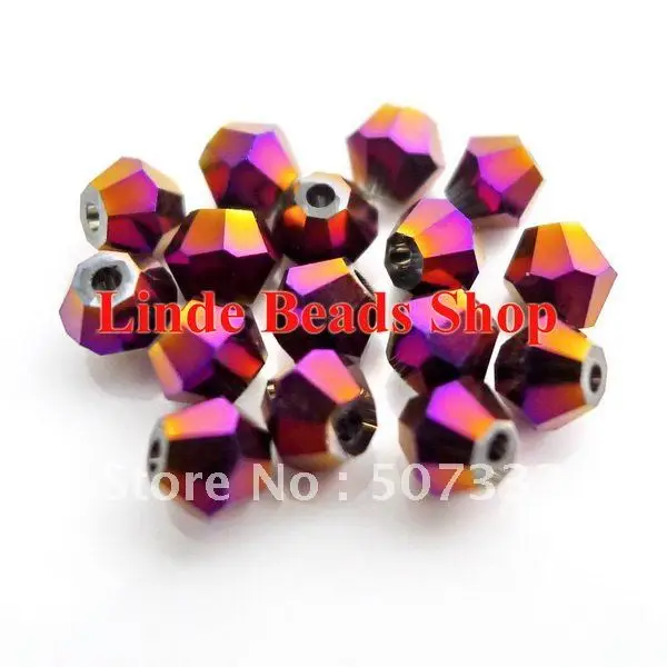 

free shipping!! 3mm Crystal Metallic Purple 2x colour AAA Quality crystal 5301 bicone Beads 1440pcs/lot BICONE0353