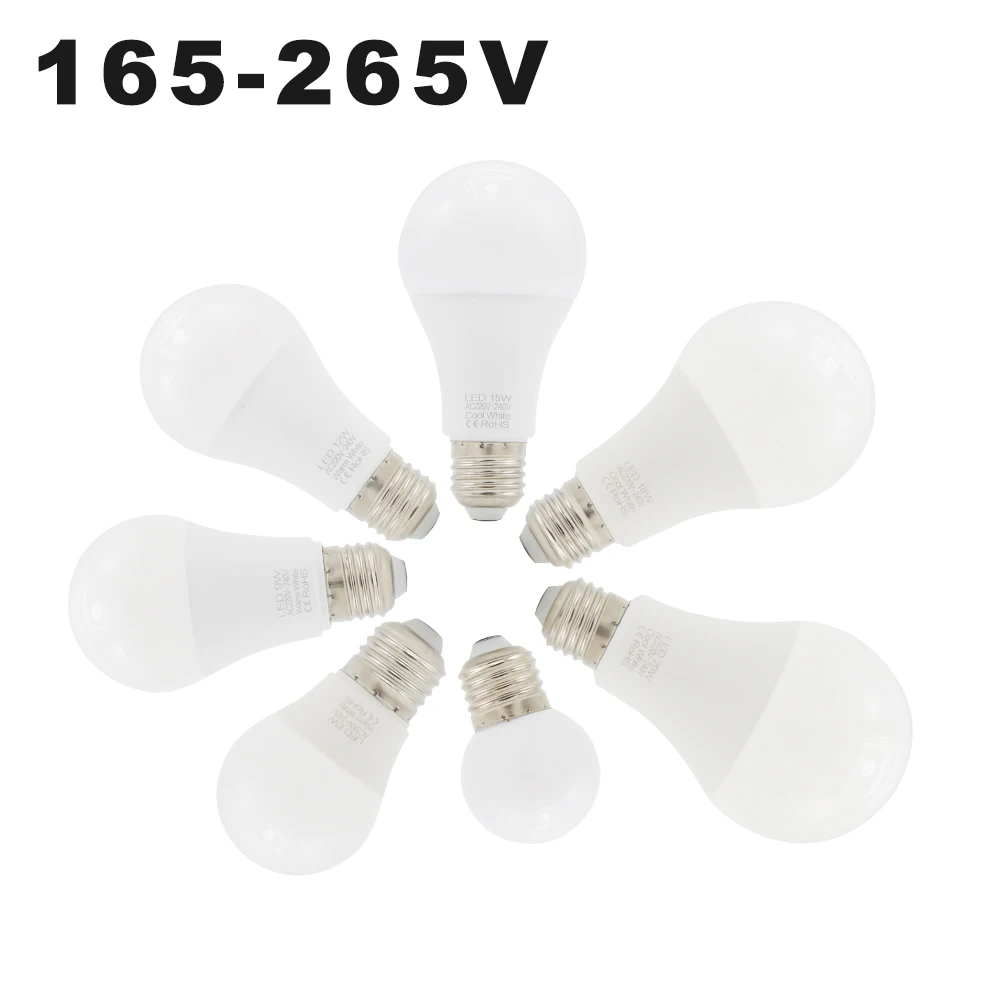 E27 LED ランプ電球 3 ワット 6 ワット 9 ワット 12 ワット 15 ワット 18 ワット 20 ワットライトバブルボール電球 220V のための Diningroom 読書 LED 電球ホワイト